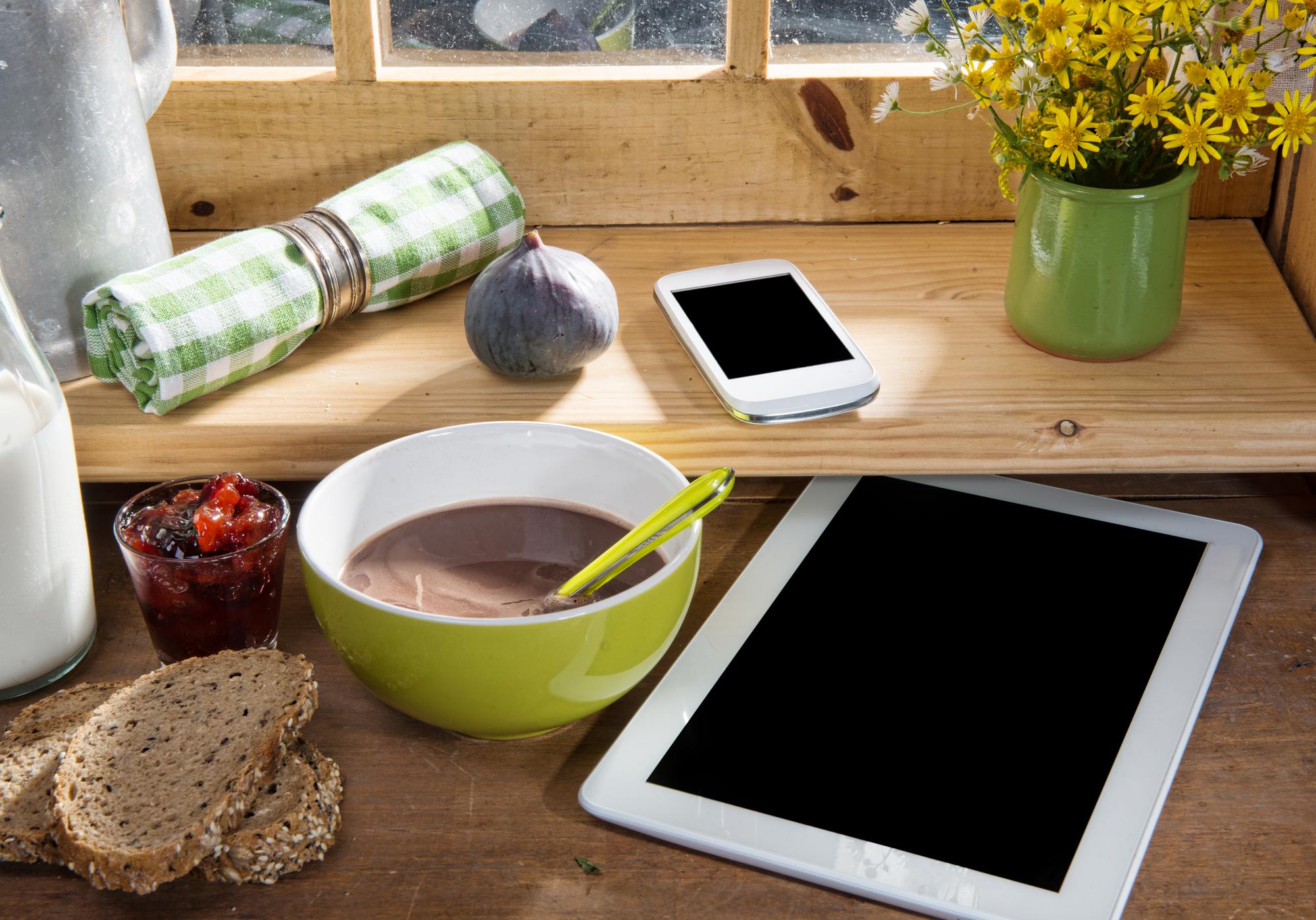 Strumenti professionali e ricette su tablet